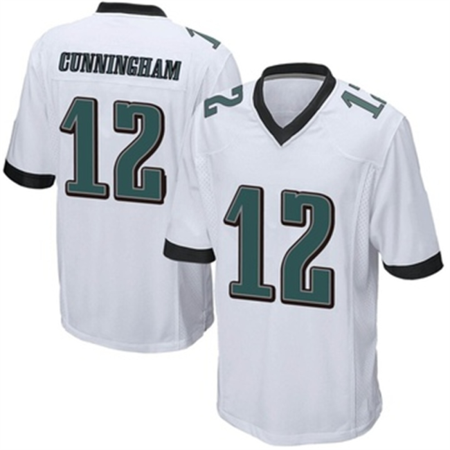 P.Eagles #12 Randall Cunningham White Game Jersey Stitched American Football Jerseys