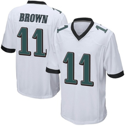 P.Eagles ￥11 AJ Brown White Game Jersey Stitched American Football Jerseys