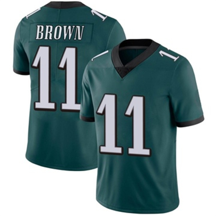 P.Eagles #11 AJ Brown Green Limited Midnight Team Color Vapor Untouchable Jersey Stitched American Football Jerseys