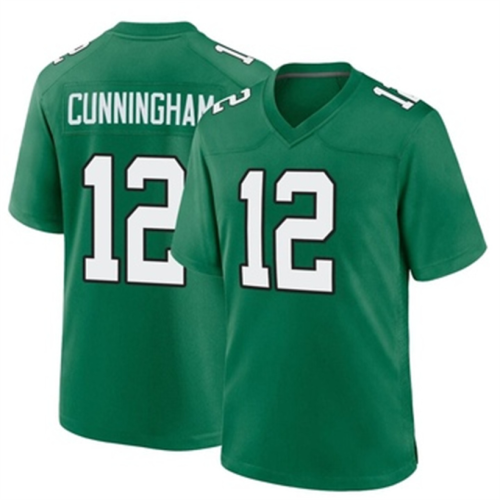 P.Eagles #12 Randall Cunningham Green Game Kelly Alternate Jersey Stitched American Football Jerseys