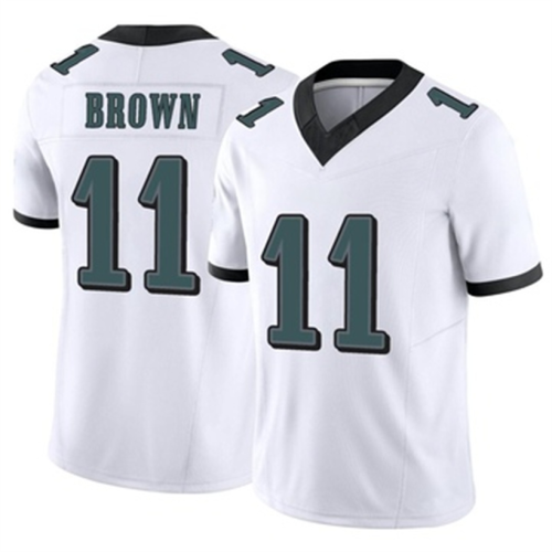 P.Eagles #11 AJ Brown White Limited Vapor FUSE Jersey Stitched American Football Jerseys