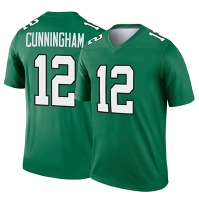 P.Eagles #12 Randall Cunningham Green Legend Kelly Alternate Jersey Stitched American Football Jerseys