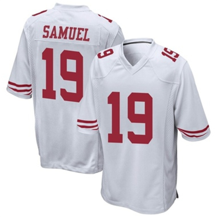 SF.49ers #19 Deebo Samuel Jersey White Game Stitched American Football Jerseys