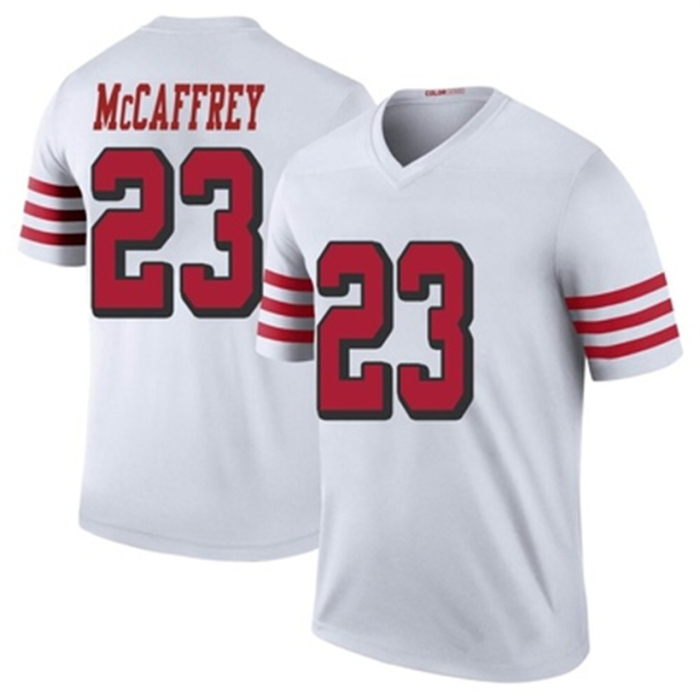 SF.49ers #23 Christian McCaffrey Color Rush Jersey White Legend Stitched American Football Jerseys