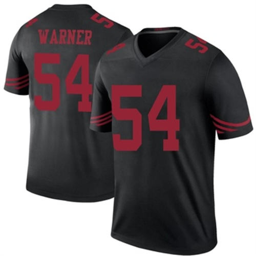 SF.49ers #54 Fred Warner Color Rush Jersey Black Legend Stitched American Football Jerseys