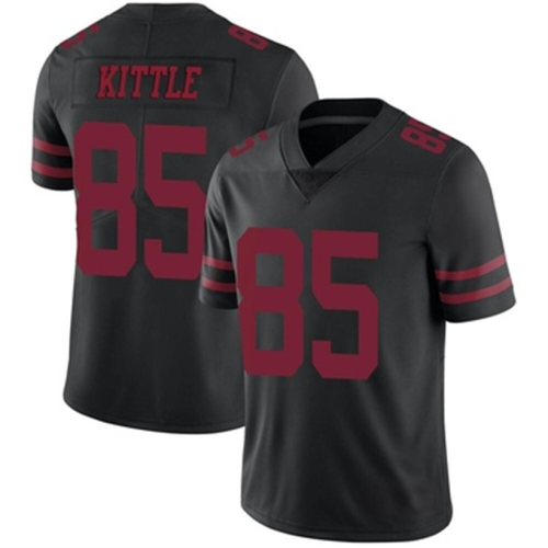 SF.49ers #85 George Kittle Alternate Vapor Untouchable Jersey Black Limited Stitched American Football Jerseys