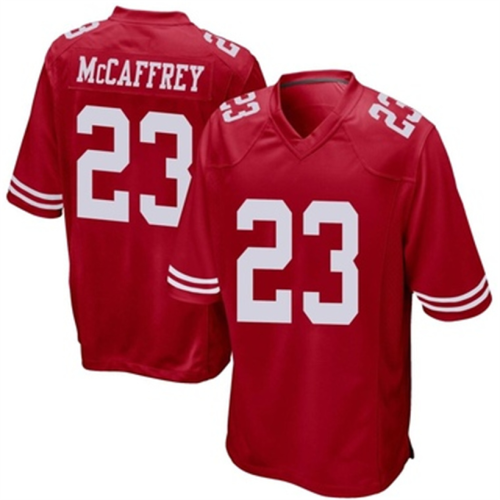 SF.49ers #23 Christian McCaffrey Team Color Jersey Red Game Stitched American Football Jerseys
