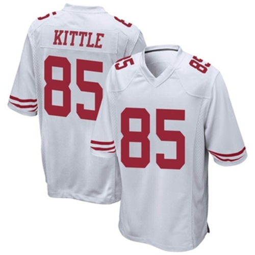 SF.49ers #85 George Kittle Jersey White Game Stitched American Football Jerseys