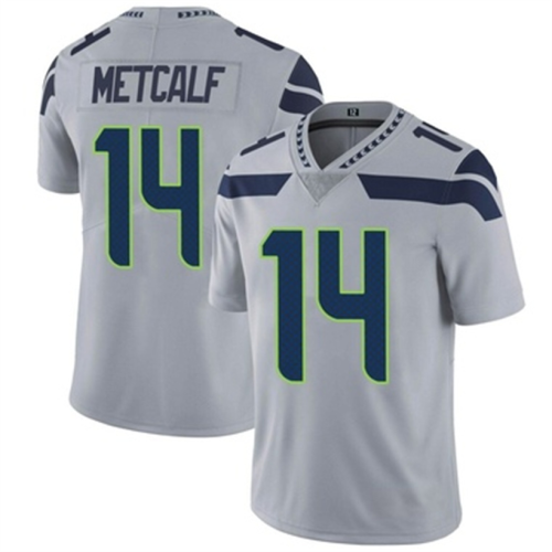 S.Seahawks #14 DK Metcalf Alternate Vapor Untouchable Jersey Gray Limited Stitched American Football Jerseys