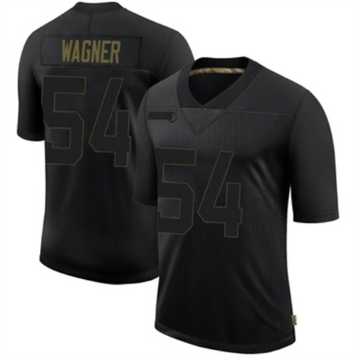 S.Seahawks #54 Bobby Wagner 2020 Salute To Service Jersey Black Limited Stitched American Football Jerseys