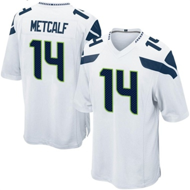 S.Seahawks #14 DK Metcalf Jersey White Game Stitched American Football Jerseys