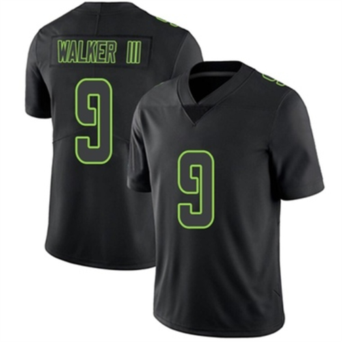 S.Seahawks #9 Kenneth Walker III Jersey Black Impact Limited Stitched American Football Jerseys