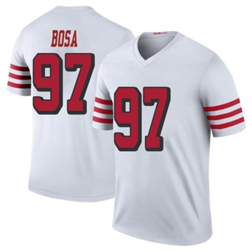 SF.49ers #97 Nick Bosa Color Rush Jersey White Legend Stitched American Football Jerseys