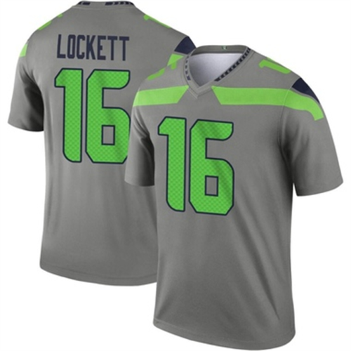 S.Seahawks #16 Tyler Lockett Steel Inverted Jersey Legend Stitched American Football Jerseys