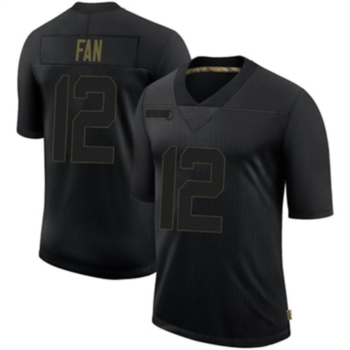 S.Seahawks #12 12th Fan 2020 Salute To Service Jersey Black Limited Stitched American Football Jerseys