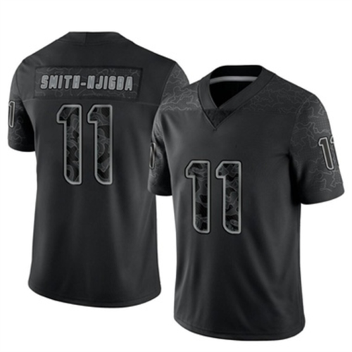 S.Seahawks #11 Jaxon Smith Njigba Reflective Jersey Black Limited Stitched American Football Jerseys