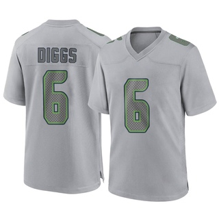 S.Seahawks #6 Quandre Diggs Atmosphere Grey Game Jersey Stitched American Football Jerseys