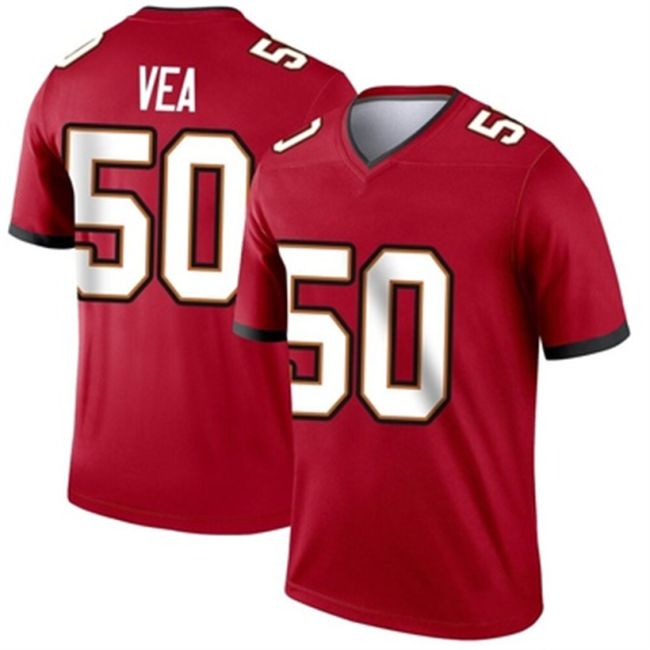 TB.Buccaneers #50 Vita Vea Jersey Red Legend Stitched American Football Jerseys