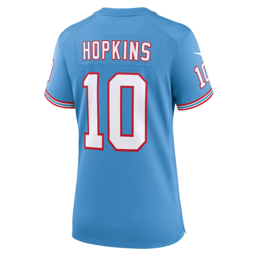 T.Titans #10 DeAndre Hopkins Light Blue Oilers Throwback Player Game Jersey Stitched American Football Jerseys