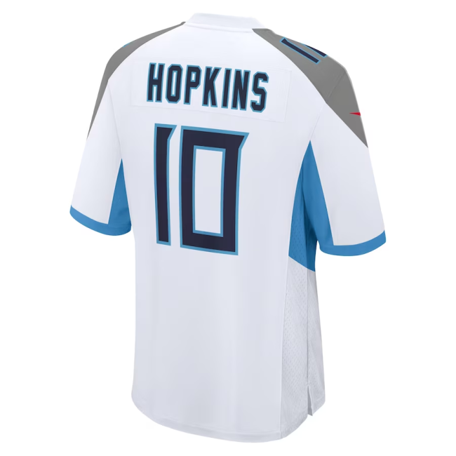 T.Titans #10 DeAndre Hopkins Light White Game Jersey Stitched American Football Jerseys