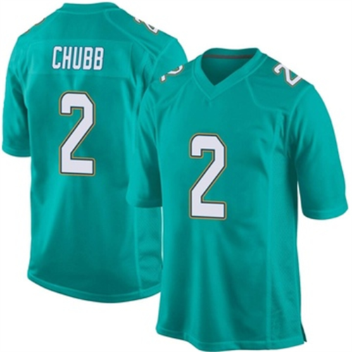 M.Dolphins #2 Bradley Chubb Aqua Team Color Jersey Game Stitched American Football Jerseys