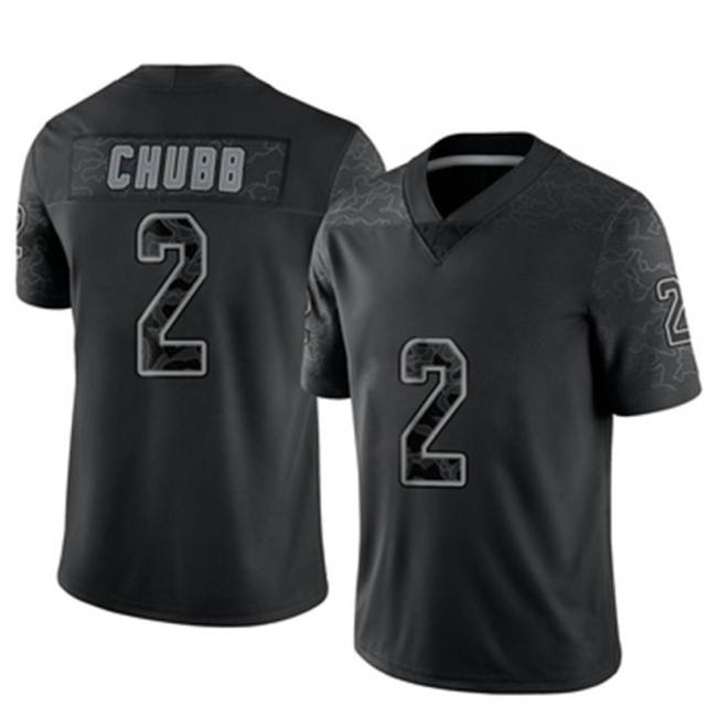 M.Dolphins #2 Bradley Chubb Black Reflective Jersey Limited Stitched American Football Jerseys