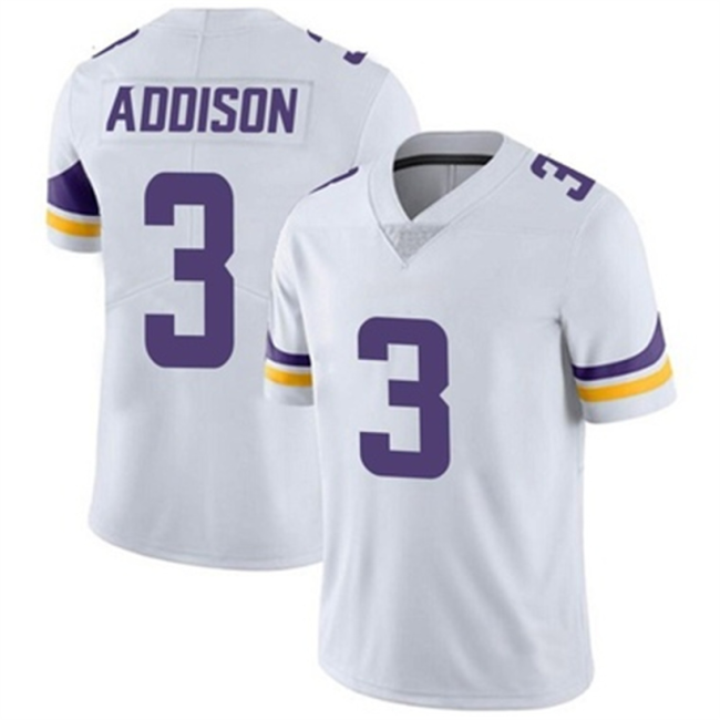 M.Vikings #3 Jordan Addison Vapor Untouchable Jersey White Limited Stitched American Football Jerseys