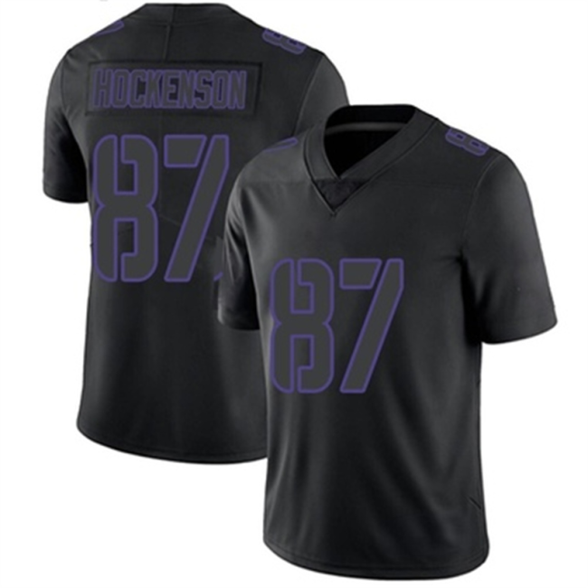 M.Vikings #87 TJ Hockenson Jersey Black Impact Limited Stitched American Football Jerseys