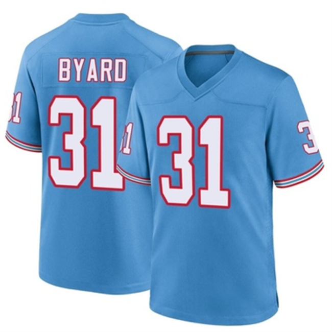 T.Titans #31 Kevin Byard Oilers Throwback Alternate Jersey Light Blue Game Stitched American Football Jerseys