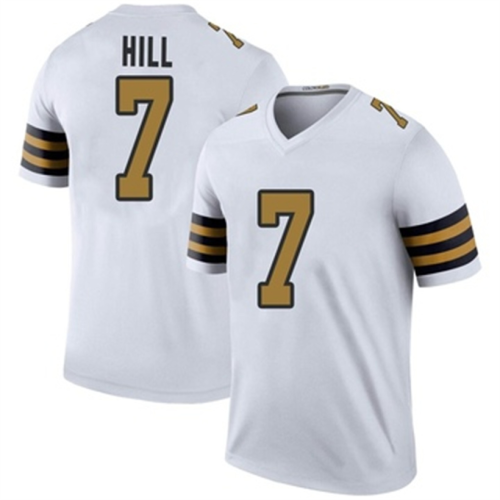 NO.Saints #7 Taysom Hill White Legend Color Rush Jersey Stitched American Football Jerseys