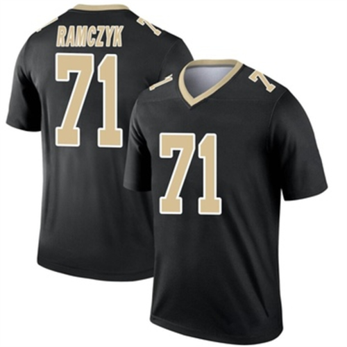 NO.Saints #71 Ryan Ramczyk Black Legend Jersey Stitched American Football Jerseys