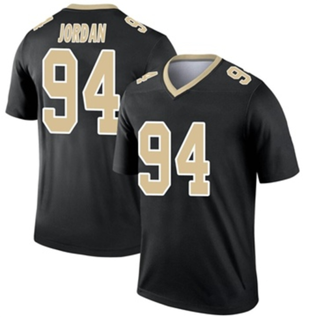 NO.Saints #94 Cameron Jordan Black Legend Jersey Stitched American Football Jerseys