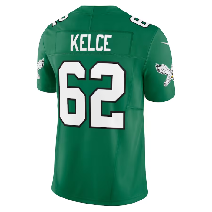 P.Eagles #62 Jason Kelce Green Limited Kelly Alternate Vapor FUSE Jersey Stitched American Football Jerseys