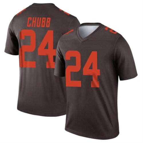 C.Browns #24 Nick Chubb Legend Brown Alternate Jersey Stitched American Football Jerseys Wholesale