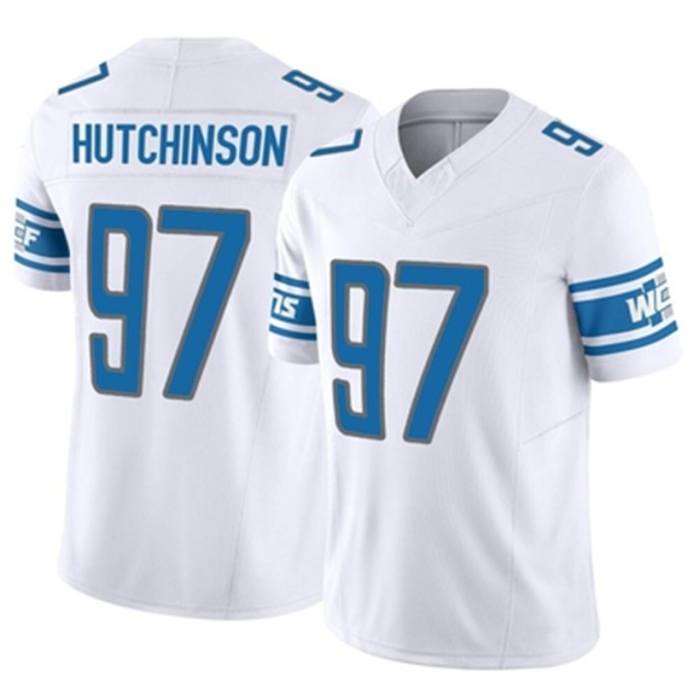 D.Lions #97 Aidan Hutchinson White Vapor FUSE Football Jersey Stitched American Football Jerseys Wholesale