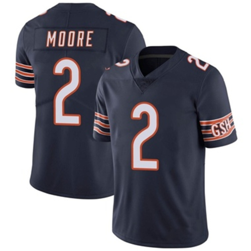C.Bears #2 DJ Moore Team Color Vapor Untouchable Jersey Navy Limited Stitched American Football Jerseys Wholesale