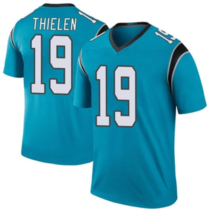 C.Panthers #19 Adam Thielen Inverted Silver Jersey Legend Stitched American Football Jerseys Wholesale