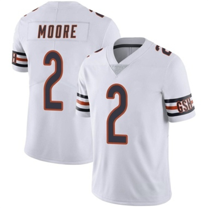 C.Bears #2 DJ Moore Team Color Vapor Untouchable Jersey White Limited Stitched American Football Jerseys Wholesale