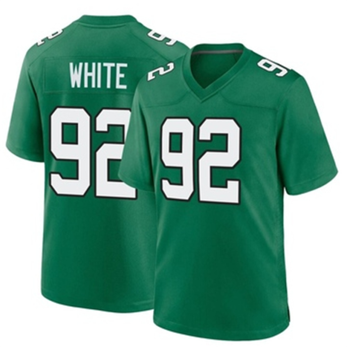 P.Eagles #92 Reggie White Green Game Kelly Alternate Jersey Stitched American Football Jerseys Wholesale