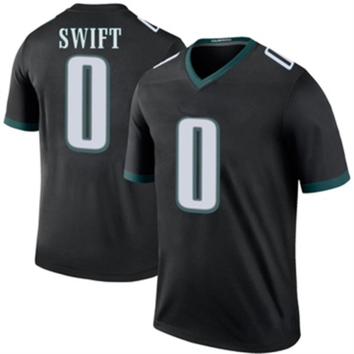 P.Eagles #0 DAndre Swift Black Legend Color Rush Jersey Stitched American Football Jerseys Wholesale