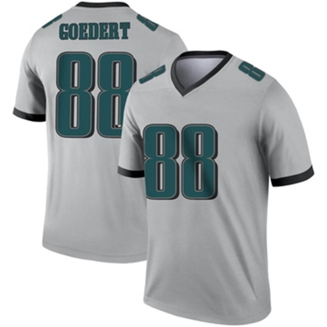 P.Eagles #88 Dallas Goedert Legend Silver Inverted Jersey Stitched American Football Jerseys Wholesale