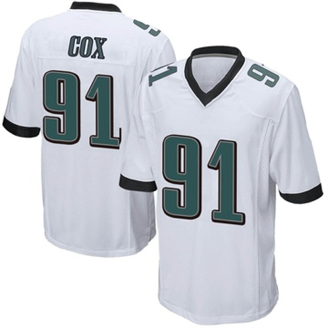 P.Eagles #91 Fletcher Cox White Game Jersey Stitched American Football Jerseys Wholesale