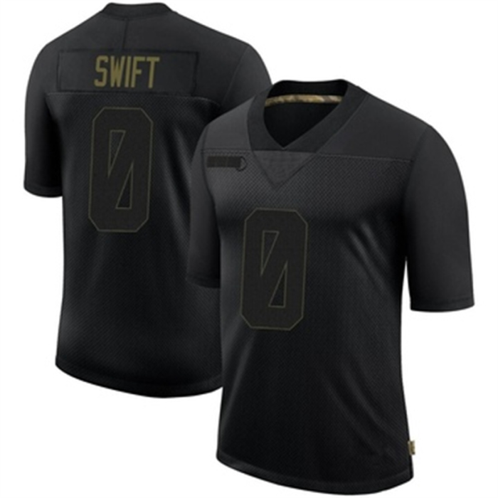 P.Eagles #0 DAndre Swift Black Limited 2020 Salute To Service Jersey Stitched American Football Jerseys Wholesale