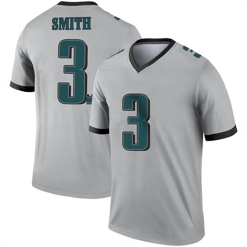 P.Eagles #3 Nolan Smith Legend Silver Inverted Jersey Stitched American Football Jerseys Wholesale