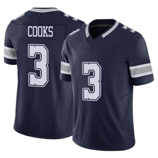 D.Cowboys #3 Brandin Cooks Navy Limited Vapor FUSE Jersey Stitched American Football Jerseys Wholesale