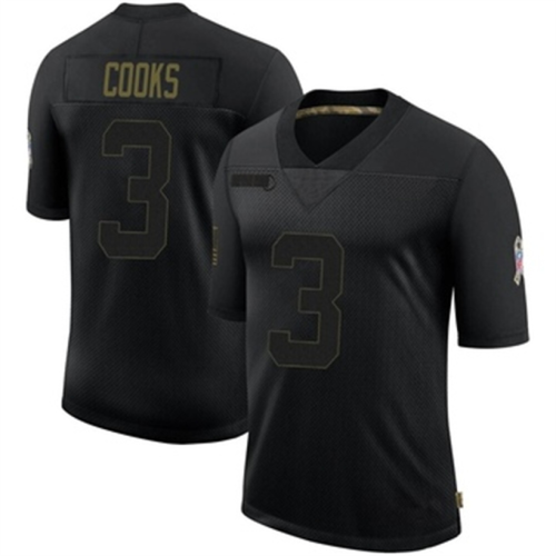 D.Cowboys #3 Brandin Cooks Black Limited 2020 Salute To Service Jersey Stitched American Football Jerseys Wholesale