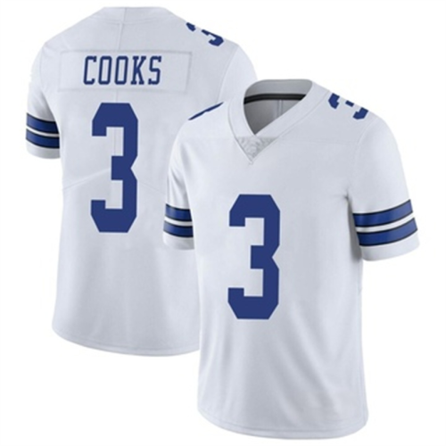 D.Cowboys #3 Brandin Cooks White Limited Vapor Untouchable Jersey Stitched American Football Jerseys Wholesale