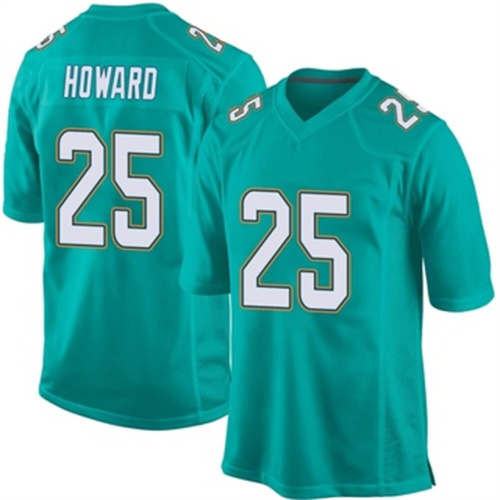 M.Dolphins #25 Xavien Howard Aqua Team Color Jersey Game Stitched American Football Jerseys Wholesale
