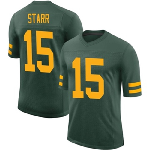 GB.Packers #15 Bart Starr Green Limited Alternate Vapor Jersey Stitched American Football Jerseys Wholesale