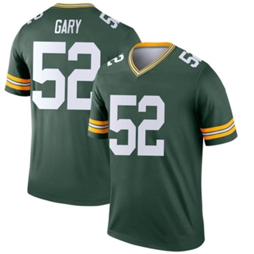 GB.Packers #52 Rashan Gary Green Legend Jersey Stitched American Football Jerseys Wholesale